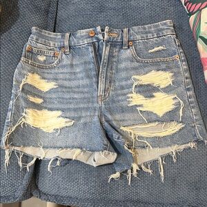 American Eagle Outfitters Ripped Blue Jean Shorts
